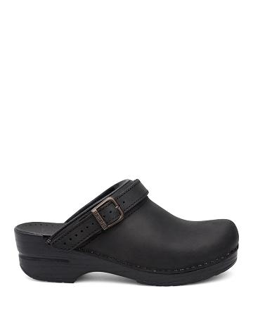 Sabots Dansko Ingrid Oiled Femme Noir | FR 126BEX